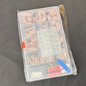 Nail Tip Set with Organizer all new trending color press on nails with glue